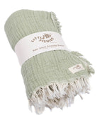 Little Fishies Gauze Receiving Blanket – Peach Fuzz