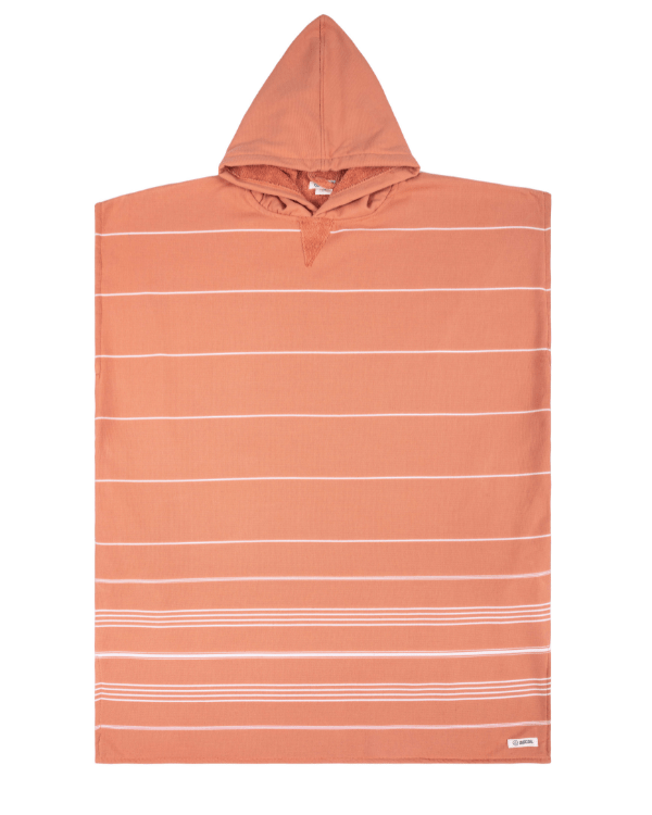 Classic Stripe Hooded Poncho – Green