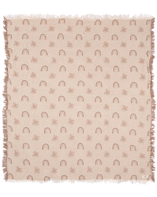 Teddy Gauze Receiving Blanket with Pouch