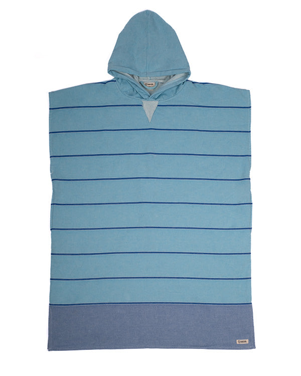 Border Classic Stripe Poncho – Aqua