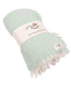 Little Fishies Gauze Receiving Blanket – Warm Taupe