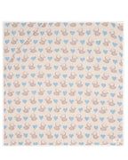 Choo-Choo Train Gauze Hooded Blanket Single