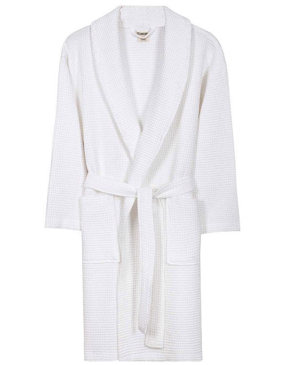 Micro Waffle Robe – Black
