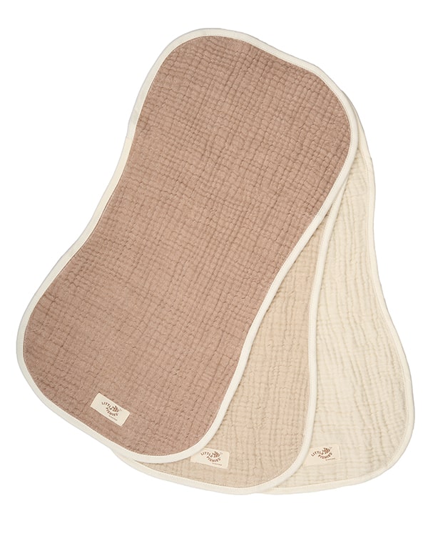 Little Fishies Gauze Burping Cloth Bundle – 3 Pack – Sage / Grey / Navy