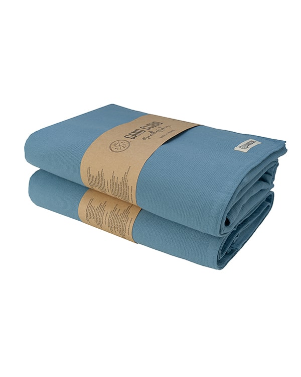 Classic Fringeless XL Bath Bundle – Slate Blue – 2 Pack