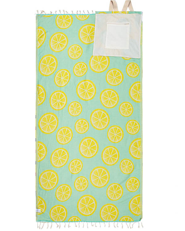 Checker Towel Bag – Lime