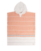 Colorblock Stripe Hooded Poncho Youth – Blue
