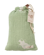 Teddy Gauze Receiving Blanket with Pouch
