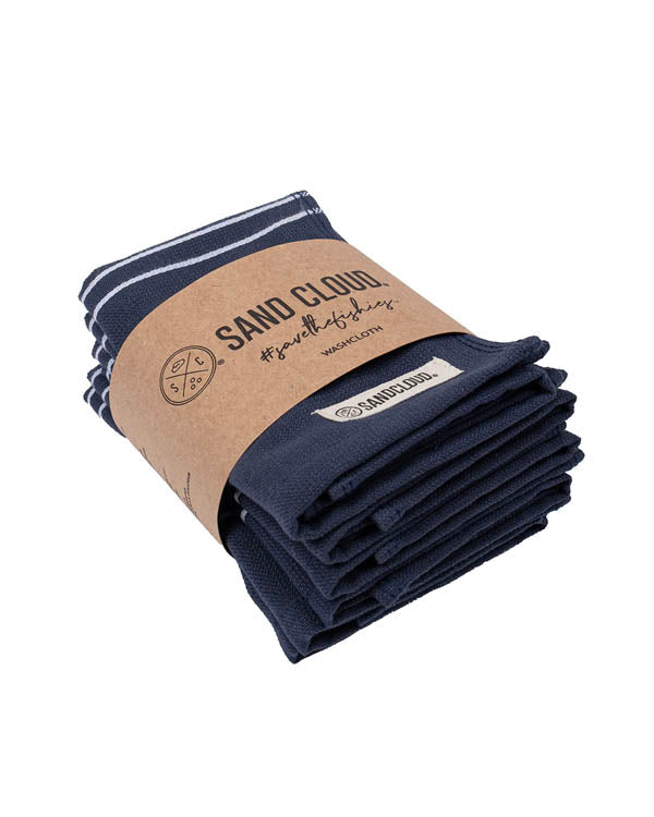 Classic Bath Washcloth Bundle 6 Pack – Navy