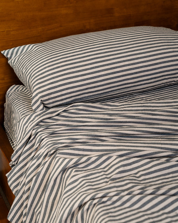 Classic Micro Twill Solid Melange Flat Top Sheet Moss