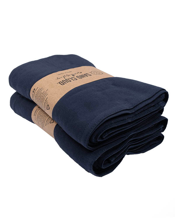 Classic Fringeless XL Bath Bundle – Slate Blue – 2 Pack