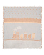 Choo-Choo Train Gauze Receiving Blanket Single with Pouch