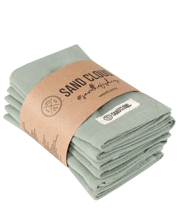 Terra Bath Washcloth Bundle – 6 Pack – Sage