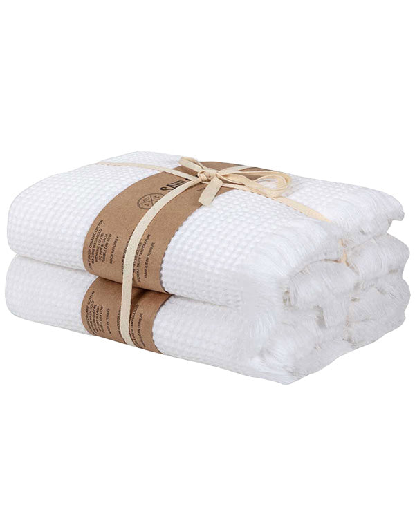 Micro Waffle Hand Bath Bundle – 2 Pack – Sand