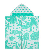 Checker Turtle Hooded Kids Bath Towel