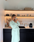 Micro Waffle Robe Sage