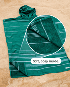 Classic Stripe Hooded Poncho Sand