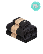 Micro Waffle XL Bath Bundle – Black