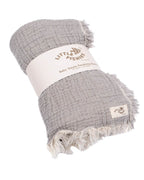 Little Fishies Gauze Receiving Blanket – Warm Taupe