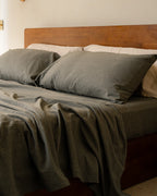 Classic Micro Twill Solid Melange Sheet Set Moss