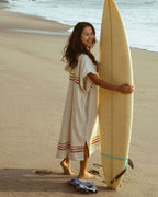 Border Classic Stripe Poncho – Aqua