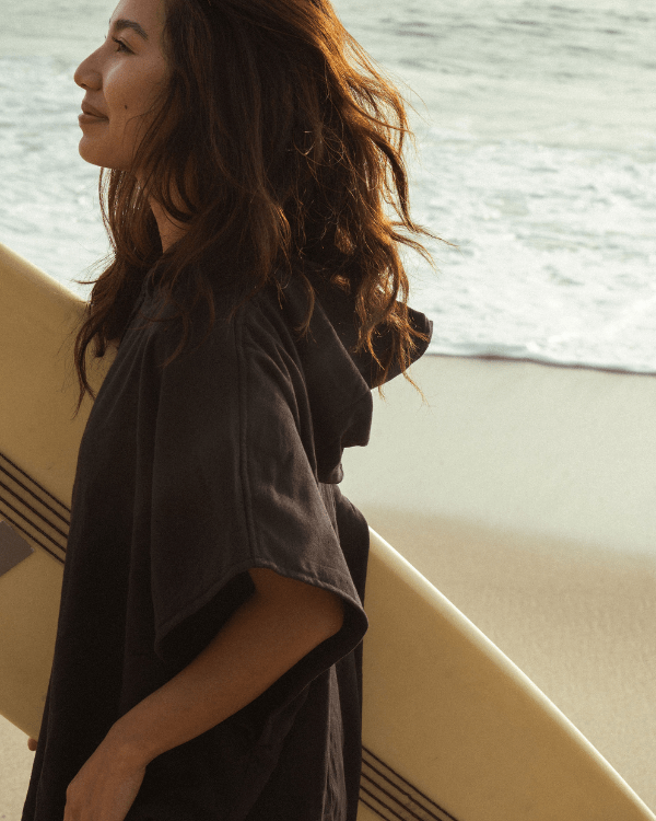 Classic Stripe Hooded Poncho – Rain Forest