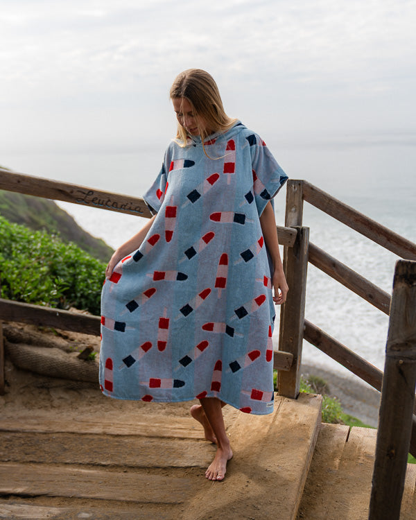Checker Hooded Poncho