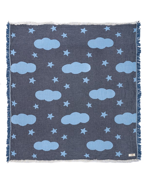 Baby Turtle Gauze Receiving Blanket Single with Pouch