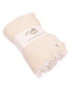 Little Fishies Gauze Receiving Blanket – Peach Fuzz