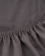 Luxe Sateen Fitted Sheet Steel Grey