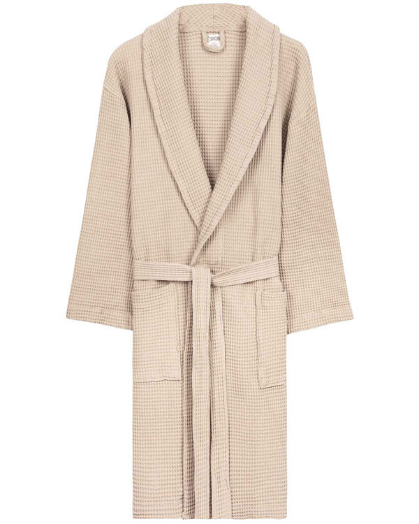 Micro Waffle Robe – Black