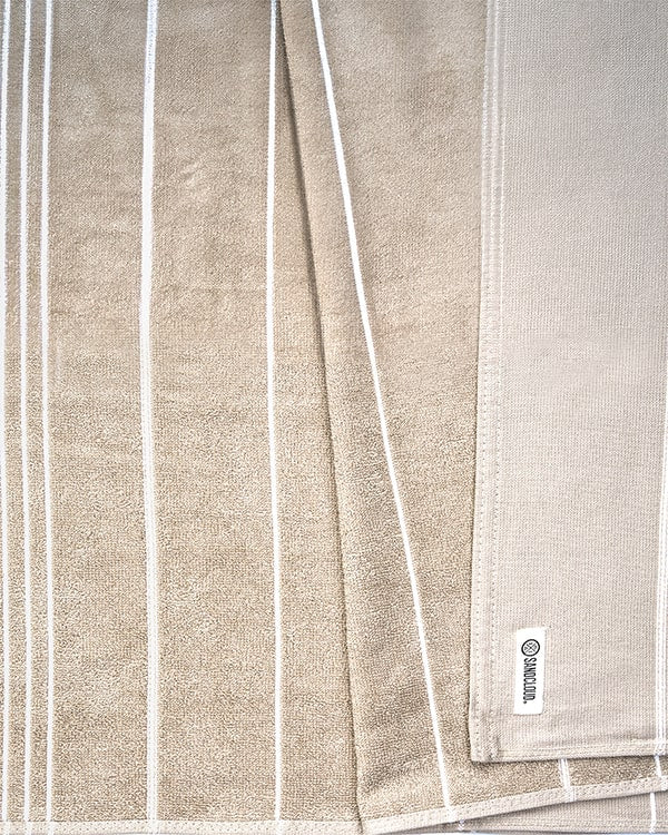 Classic Fringeless XL Bath Bundle – Sand – 2 Pack