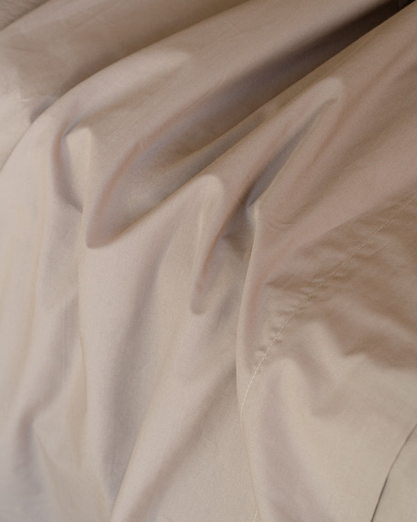 Signature Percale Solid Sheet Set Beige