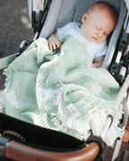 Teddy Gauze Receiving Blanket with Pouch