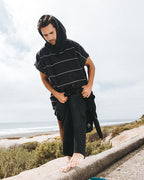Border Classic Stripe Poncho – Aqua
