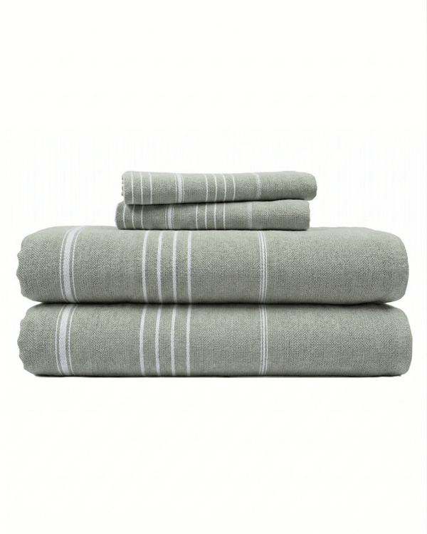 Classic Fringeless XL Bath Bundle – Sage